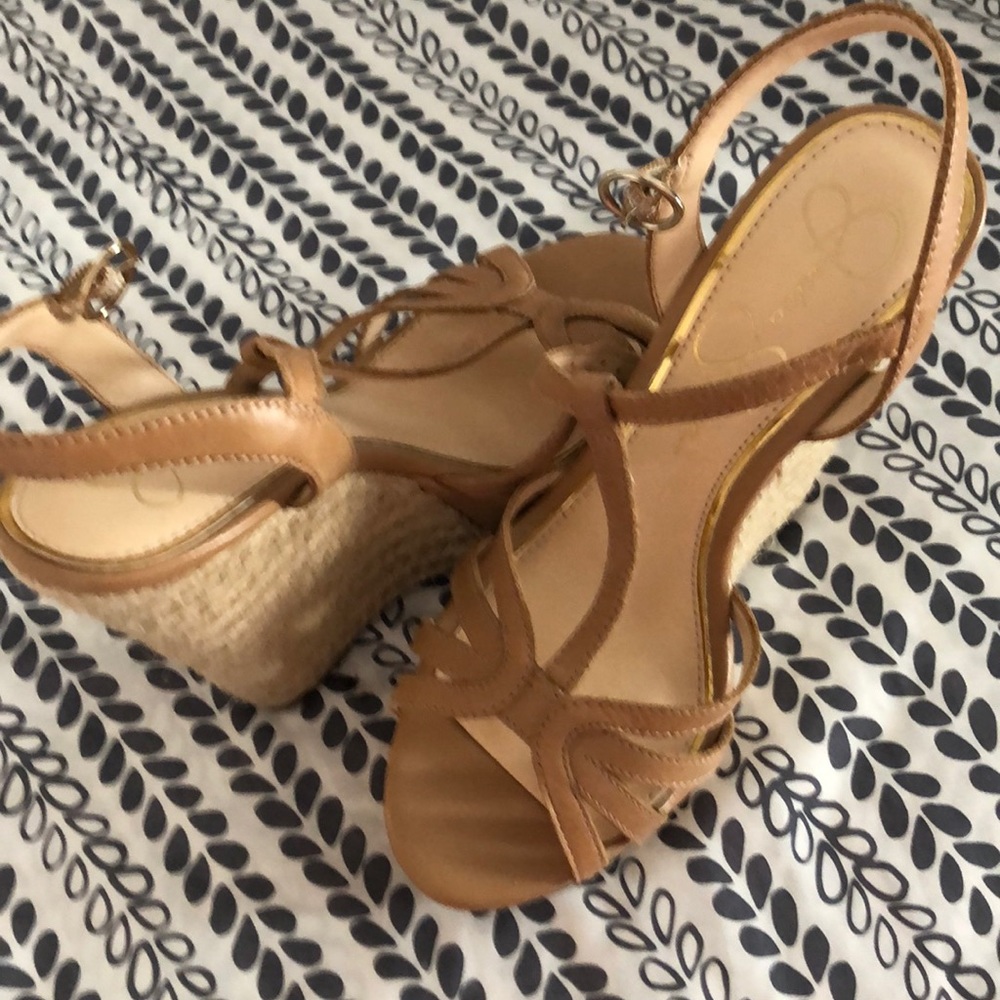 Jessica Simpson Nude Wedges size6